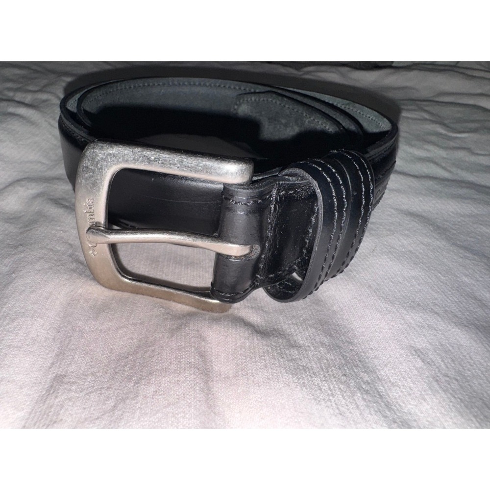Columbia black double loop‎ leather belt  size 40